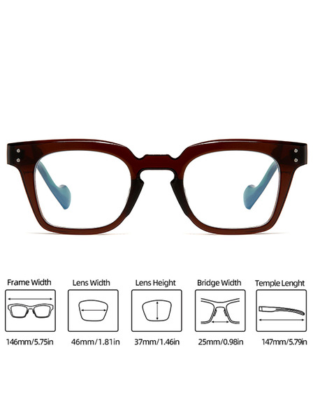 VEYREY VeyRey szögletes napszemüveg Tamp kék keret tiszta lencsék