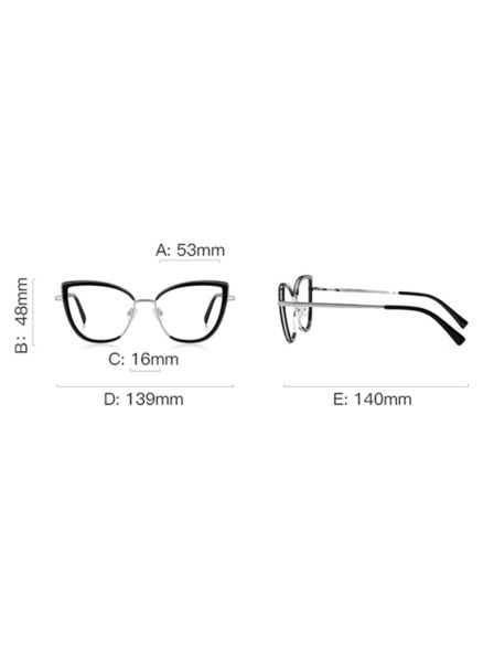 VEYREY VeyRey női cat-eye női kékfény szűrő szemüveg Glish arany keret tiszta lencse