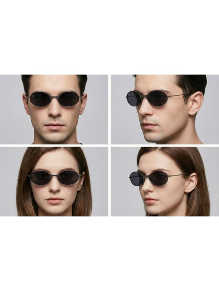 VEYREY VeyRey ovális polarizált napszemüveg Pemu fekete keret fekete lencse