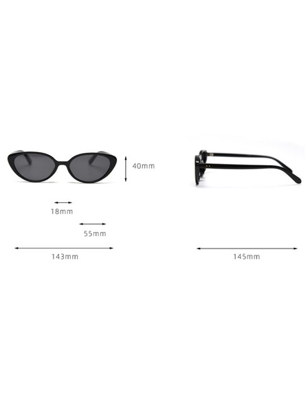 VEYREY VeyRey női cat-eye polarizált napszemüveg Duoom fekete keret fekete lencse