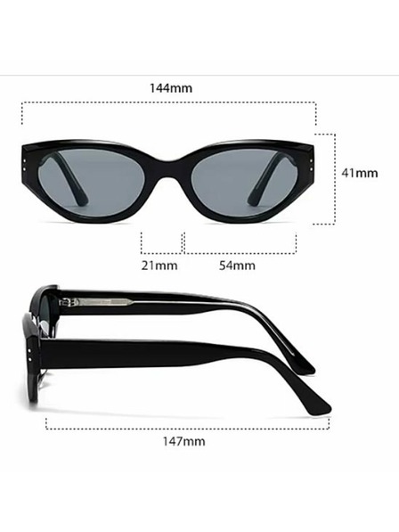 VEYREY VeyRey cat-eye napszemüveg Nontu fekete keret fekete lencse