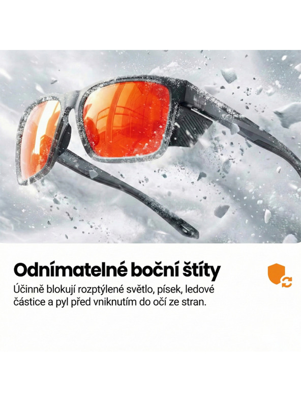 VEYREY VeyRey sport polarizált napszemüveg Binow fekete keret narancssárga lencsék