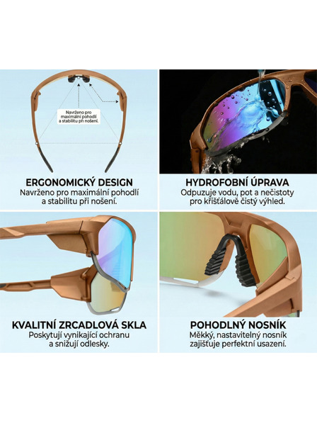 VEYREY VeyRey sport polarizált napszemüveg Bralter barna keret barna lencsék