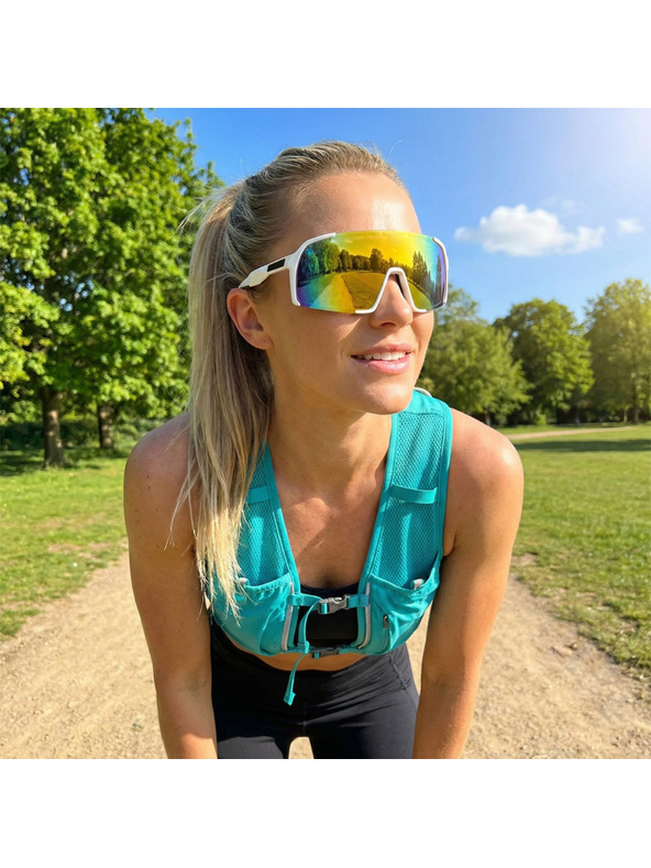 VEYREY VeyRey sport napszemüveg Burub fehér keret arany lencsék