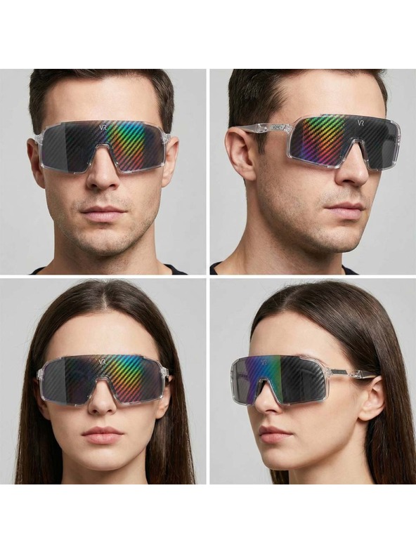 VEYREY VeyRey sport napszemüveg Ogharod (hologram Carbon) átlátszó keret többszínű lencsék
