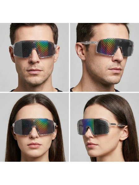 VEYREY VeyRey sport napszemüveg Ogharod (hologram Carbon) átlátszó keret többszínű lencsék