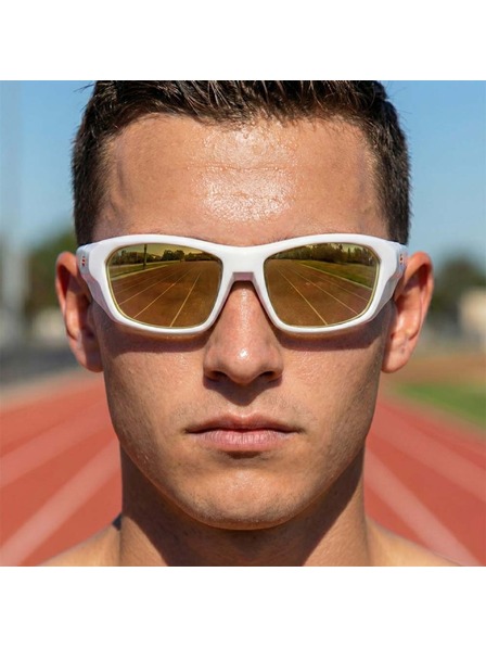 VEYREY VeyRey sport polarizált napszemüveg Borned fehér keret arany lencsék