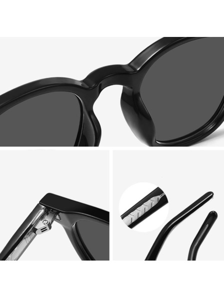 VEYREY VeyRey nerd polarizált napszemüveg Aiyou átlátszó keret sárga lencsék