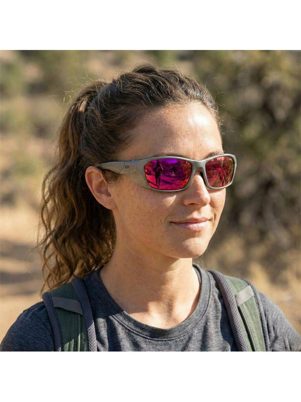 VEYREY VeyRey sport polarizált napszemüveg Borned átlátszó keret rózsaszín lencsék