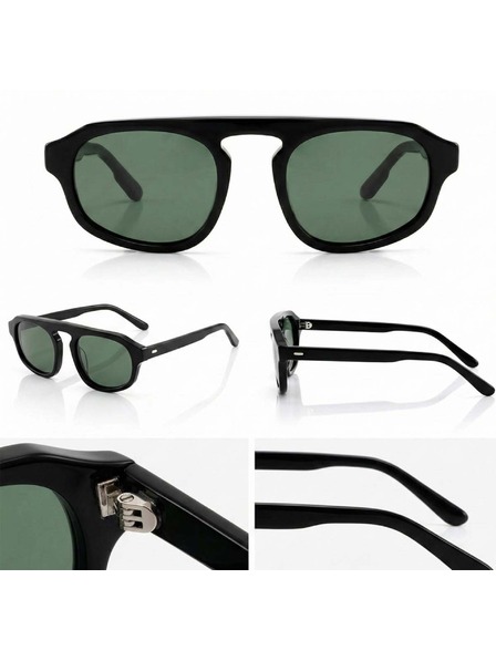 VEYREY VeyRey pilóta acetát polarizált napszemüveg Strugic fekete keret zöld lencse