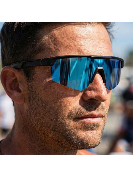 VEYREY VeyRey sport polarizált napszemüveg Monoal fekete keret kék lencse