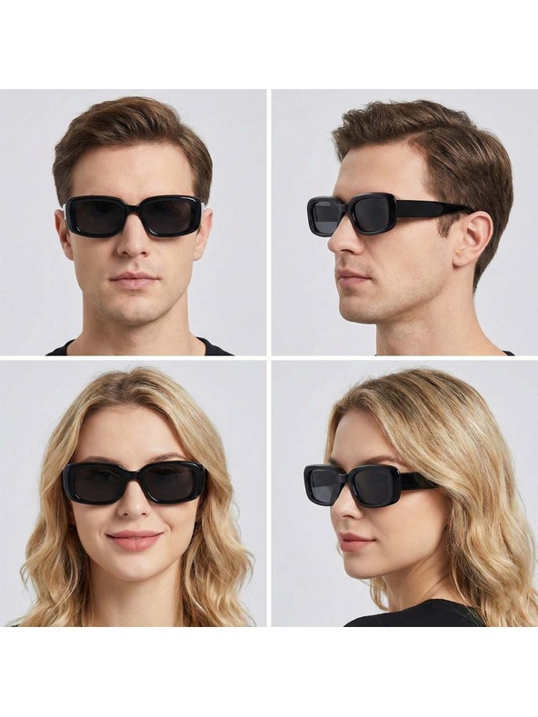 VEYREY VeyRey négyzetes acetát polarizált napszemüveg Xep fekete keret fekete lencse