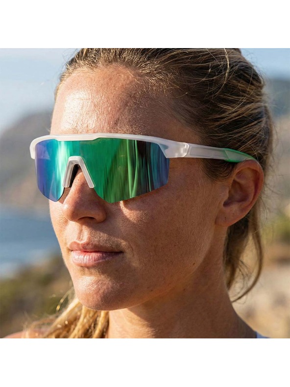 VEYREY VeyRey sport polarizált napszemüveg Monoal fehér keret zöld lencse