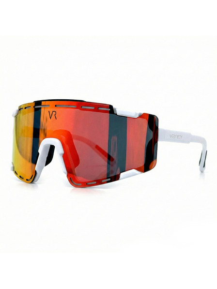 VEYREY VeyRey sport napszemüveg Semihoof fehér keret piros lencse