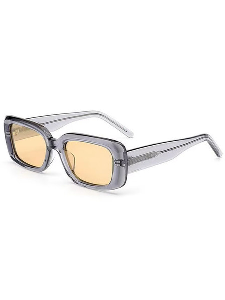 VEYREY VeyRey négyzetes acetát polarizált napszemüveg Xep átlátszó keret sárga lencse