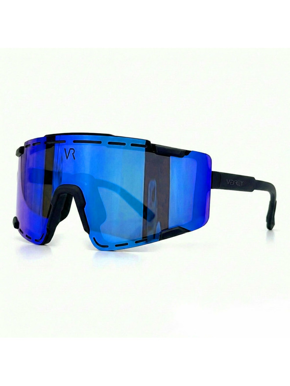 VEYREY VeyRey sportos napszemüveg Semihoof fekete keret kék lencsék