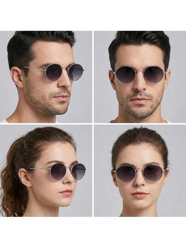 VEYREY VeyRey macska szemüveg acetát polarizált napszemüveg Wabame ezüst keret fekete lencsék