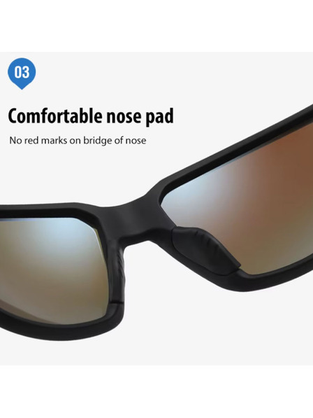 VEYREY VeyRey sportos polarizált napszemüveg Nuf fekete keret kék lencsék