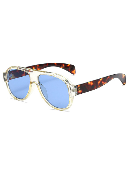 VEYREY VeyRey pilóta napszemüveg Monoeet átlátszó keret kék lencsék