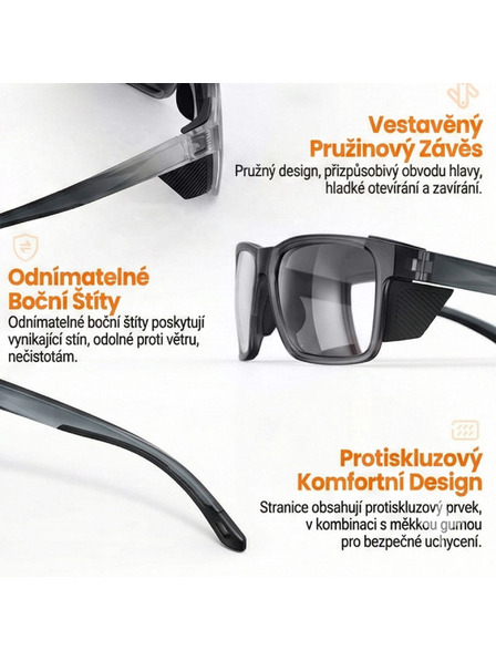 VEYREY VeyRey sportos polarizált napszemüveg Binow szürke keret fekete lencsék