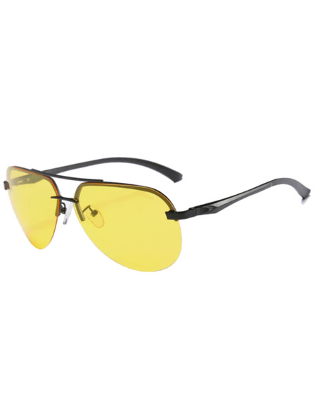 VEYREY VeyRey férfi pilóta férfi napszemüveg polarizált Armero ezüst keret sárga lencsék