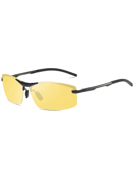 VEYREY VeyRey férfi sportos férfi napszemüveg polarizált Fresno ezüst keret sárga lencsék