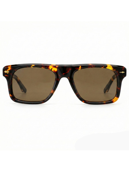 VEYREY VeyRey szögletes acetát polarizált napszemüveg Crawier barna keret barna lencsék