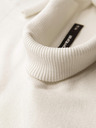 Ombre Clothing Krémszínű férfi alap garbó pulóver Ombre ruházat