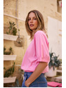 Moodo Pufferes ujjú blúz rózsaszín Moodo