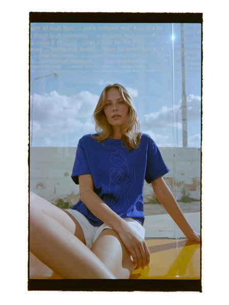 Moodo Pamut blúz kék Moodo