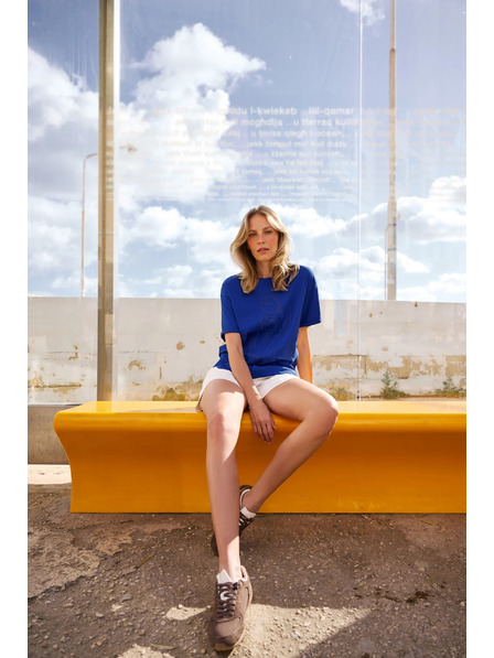 Moodo Pamut blúz kék Moodo