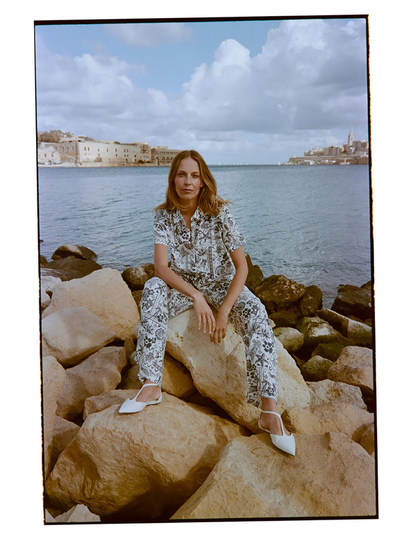 Moodo Mintás ing sötétkék Moodo