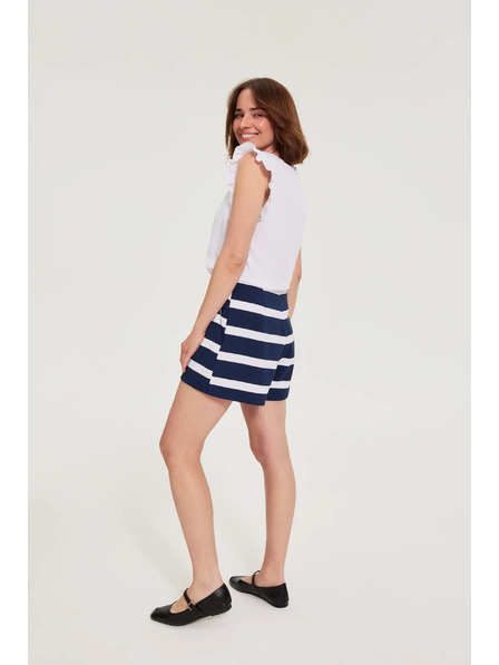 Moodo Csíkos rövidnadrág sötétkék Moodo