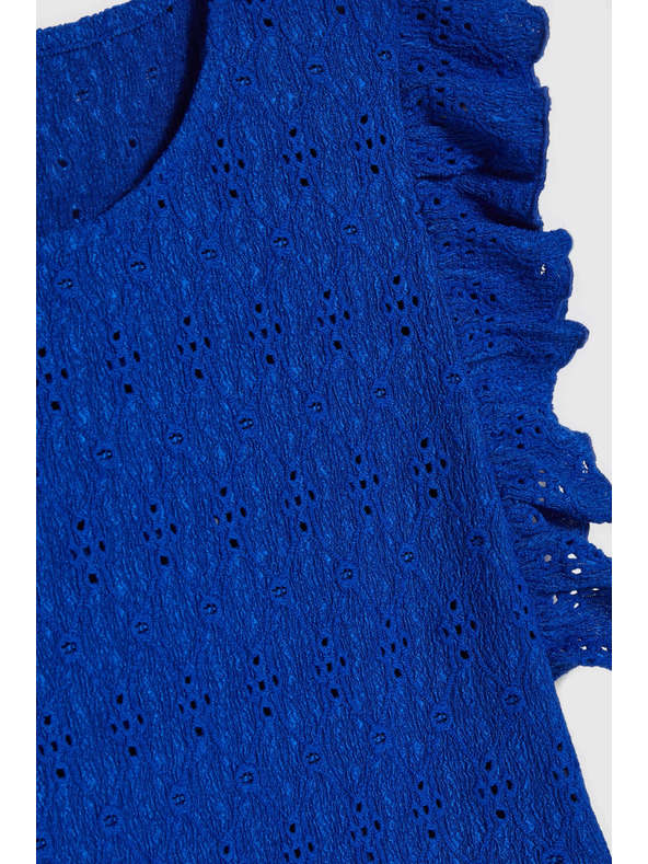 Moodo Fodros ujjú blúz kék Moodo