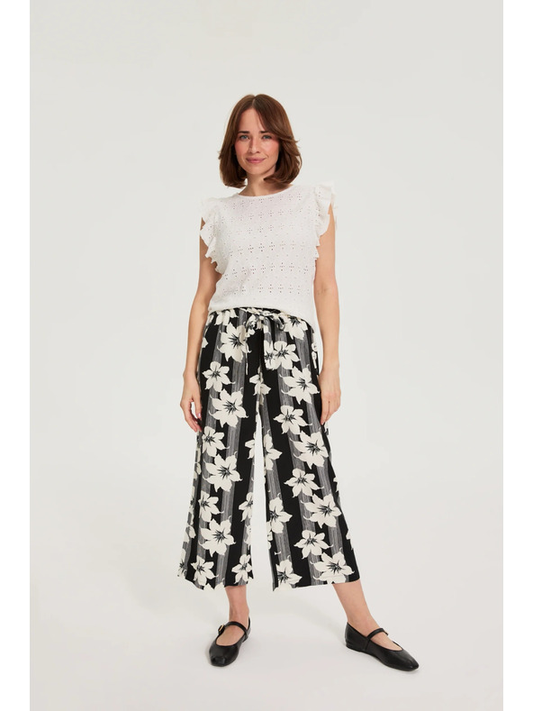 Moodo Fodros ujjú blúz fehér Moodo