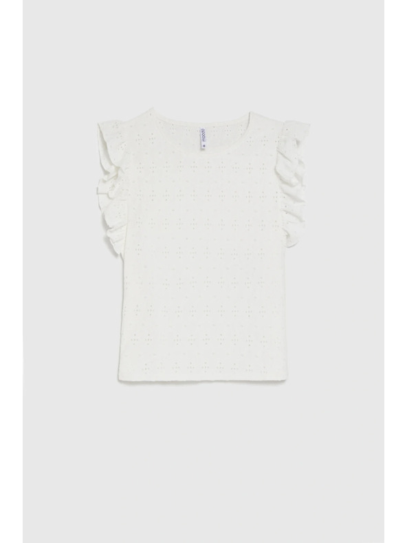 Moodo Fodros ujjú blúz fehér Moodo