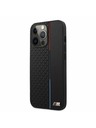 BMW BMW PU Triangles Tricolor Line Hátlap iPhone 13 Pro Max-hoz Black