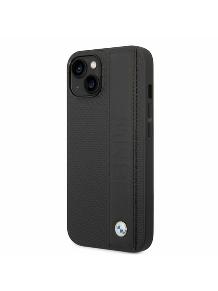 BMW BMW Signature Leather Big Logo Hátlap iPhone 14 Plus-hoz Black