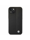 BMW BMW Signature Leather Big Logo Hátlap iPhone 14 Plus-hoz Black