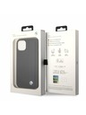 BMW BMW Signature Leather Big Logo Hátlap iPhone 14 Plus-hoz Black