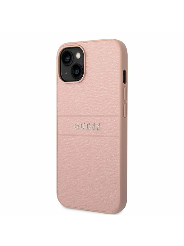 Guess Guess PU Leather Saffiano Hátlap iPhone 14 Plus-hoz Pink