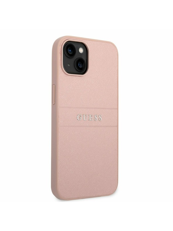Guess Guess PU Leather Saffiano Hátlap iPhone 14 Plus-hoz Pink