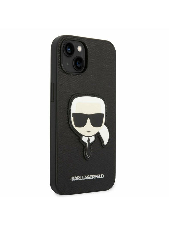 Karl Lagerfeld Karl Lagerfeld PU Saffiano Karl Head Hátlap iPhone 14 Plus-hoz Black
