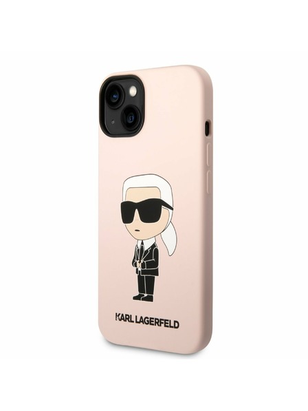 Karl Lagerfeld Karl Lagerfeld Liquid Silicone Ikonik NFT Hátlap iPhone 14 Plus-hoz Pink