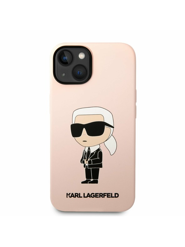 Karl Lagerfeld Karl Lagerfeld Liquid Silicone Ikonik NFT Hátlap iPhone 14 Plus-hoz Pink