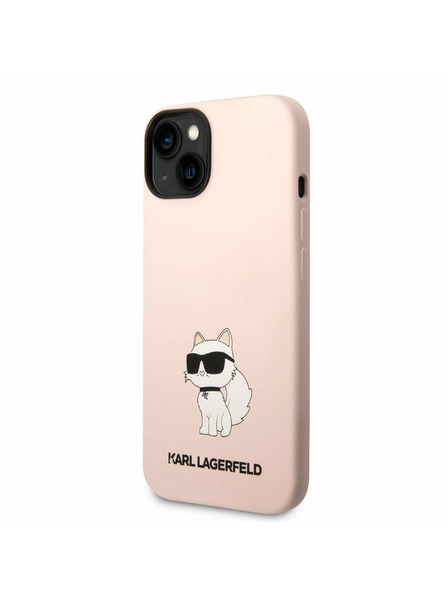 Karl Lagerfeld Karl Lagerfeld Liquid Silicone Choupette NFT Hátlap iPhone 14 Plus-hoz Pink