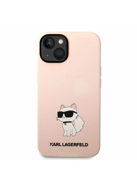 Karl Lagerfeld Karl Lagerfeld Liquid Silicone Choupette NFT Hátlap iPhone 14 Plus-hoz Pink