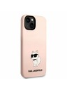 Karl Lagerfeld Karl Lagerfeld Liquid Silicone Choupette NFT Hátlap iPhone 14 Plus-hoz Pink