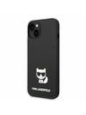 Karl Lagerfeld Karl Lagerfeld Liquid Silicone Choupette Hátlap iPhone 14 Plus-hoz Black