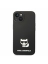 Karl Lagerfeld Karl Lagerfeld Liquid Silicone Choupette Hátlap iPhone 14 Plus-hoz Black